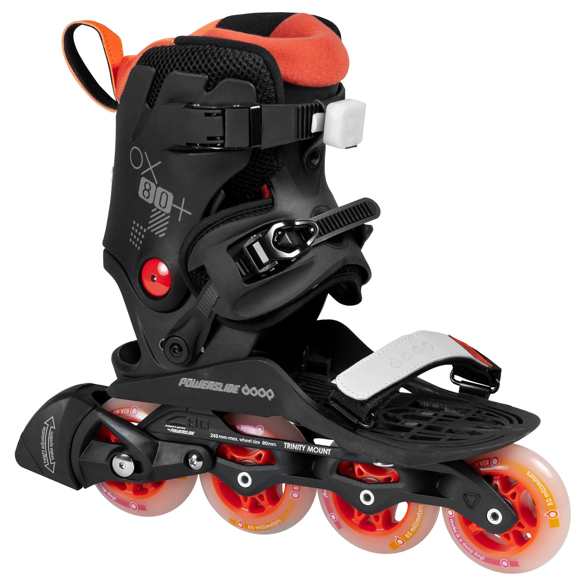 Verleih | Powerslide Doop Orange Sunset 80 | Trinity X | Step-In Inlineskates