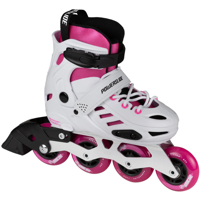 SKA880261 POWERSLIDE One Khaan Junior SQD Pink Kinder Inlineskates Größenverstellbar Kids Skates Kinder Inliner Inline Skating Freestyle Slalom Skating Inliner Skateschule und Skateshop Weil am Rhein SkaMiDan
