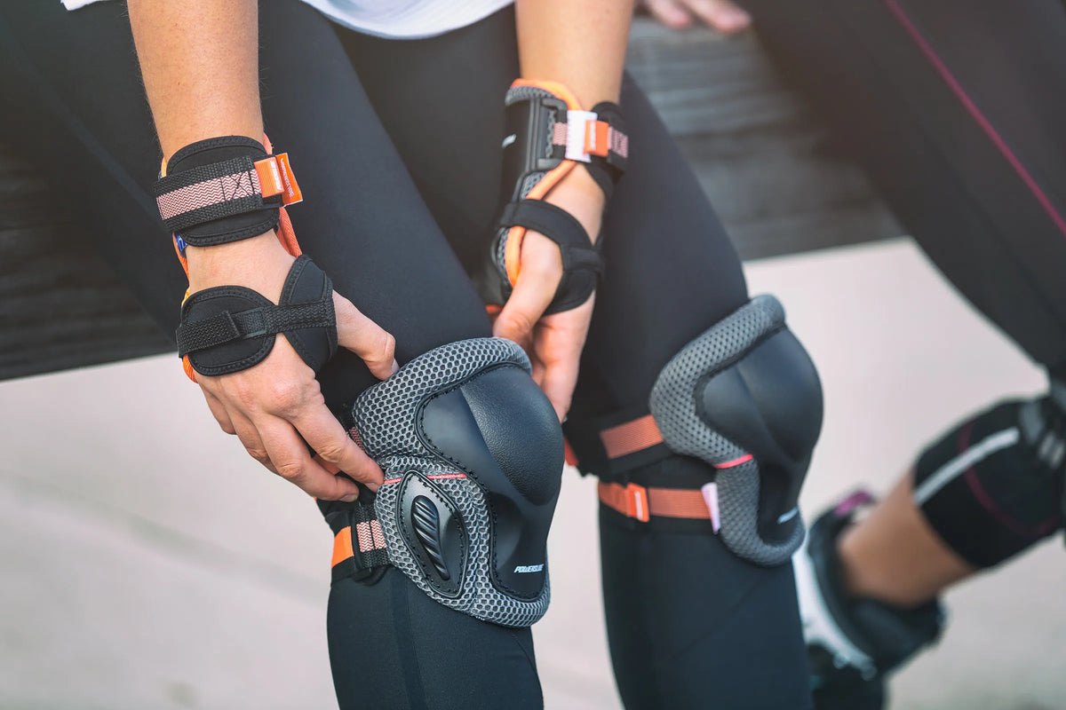 SKA903255 POWERSLIDE Pro Tri-Pack Women Schoner Schonerset Schützerset Handgelenkschoner Handschützer Wrist Guards Hand Guards Schoner Skate Schoner Skate Schützer Protectors Protective Gear Skateschule und Skateshop SkaMiDan Weil am Rhein