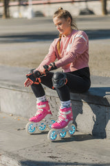 SKA903255 POWERSLIDE Pro Tri-Pack Women Schoner Schonerset Schützerset Handgelenkschoner Handschützer Wrist Guards Hand Guards Schoner Skate Schoner Skate Schützer Protectors Protective Gear Skateschule und Skateshop SkaMiDan Weil am Rhein