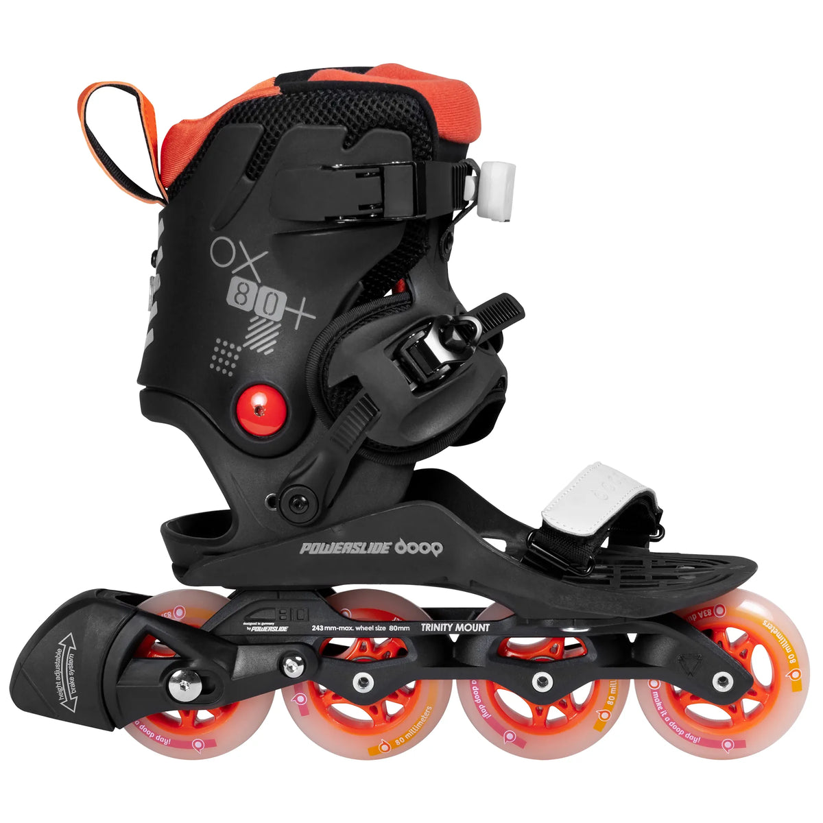 Verleih | Powerslide Doop Orange Sunset 80 | Trinity X | Step-In Inlineskates