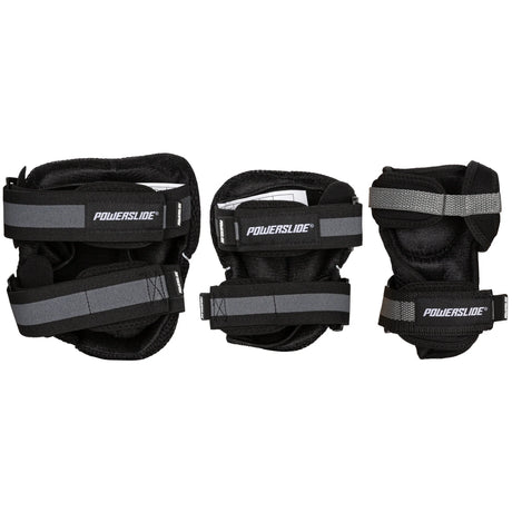 SKA903298 POWERSLIDE Pro Tri-Pack Black Schoner | Schonerset | Knie- Ellenbogen- und Handgelenkschoner Schoner Schützerset Gelenkschutz Schützer Schoner Inliner Schoner Inline Schützer protectors skate Skate Schützer Inliner Schützer Schutzausrüstung Fingerschutz Handschuhe inline skating inliner inlineksaten rollerbladen rollerskaten Inlineskates Rollerblades Fitness Skates Slalom Skates rollerblades rollerblading inline skating Lörrach Freiburg Basel Inliner Skateschule und Skateshop Weil am Rhein SkaMiDa