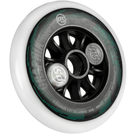 SKA905361 POWERSLIDE Graphix LED Weels White 125mm 86A Inliner Skateschule und Skateshop Weil am Rhein SkaMiDan
