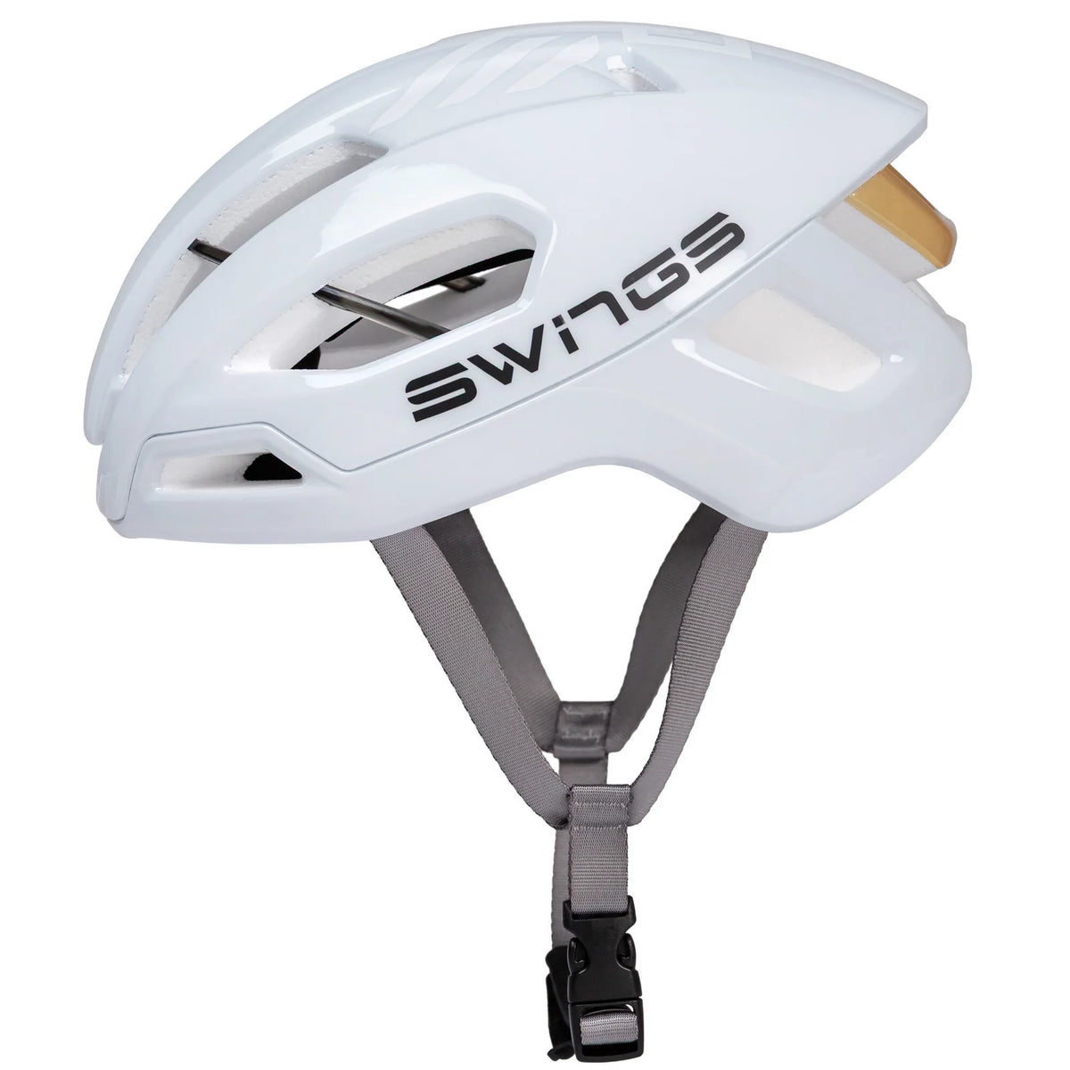 SWINGS Omen Racing Helm – Weiß | Leicht & Größenverstellbar – Speed Skating | Fahrrad, Renn & Fitness Skatehelm