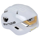 SWINGS Omen Racing Helm – Weiß | Leicht & Größenverstellbar – Speed Skating | Fahrrad, Renn & Fitness Skatehelm