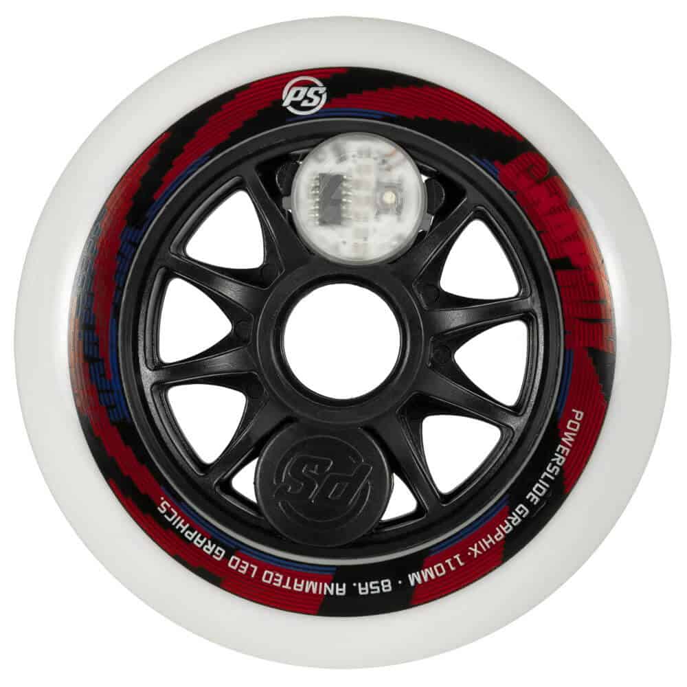 POWERSLIDE Graphix LED Wheels Colorful 110mm 86A | Leuchtrollen | 1-Stück