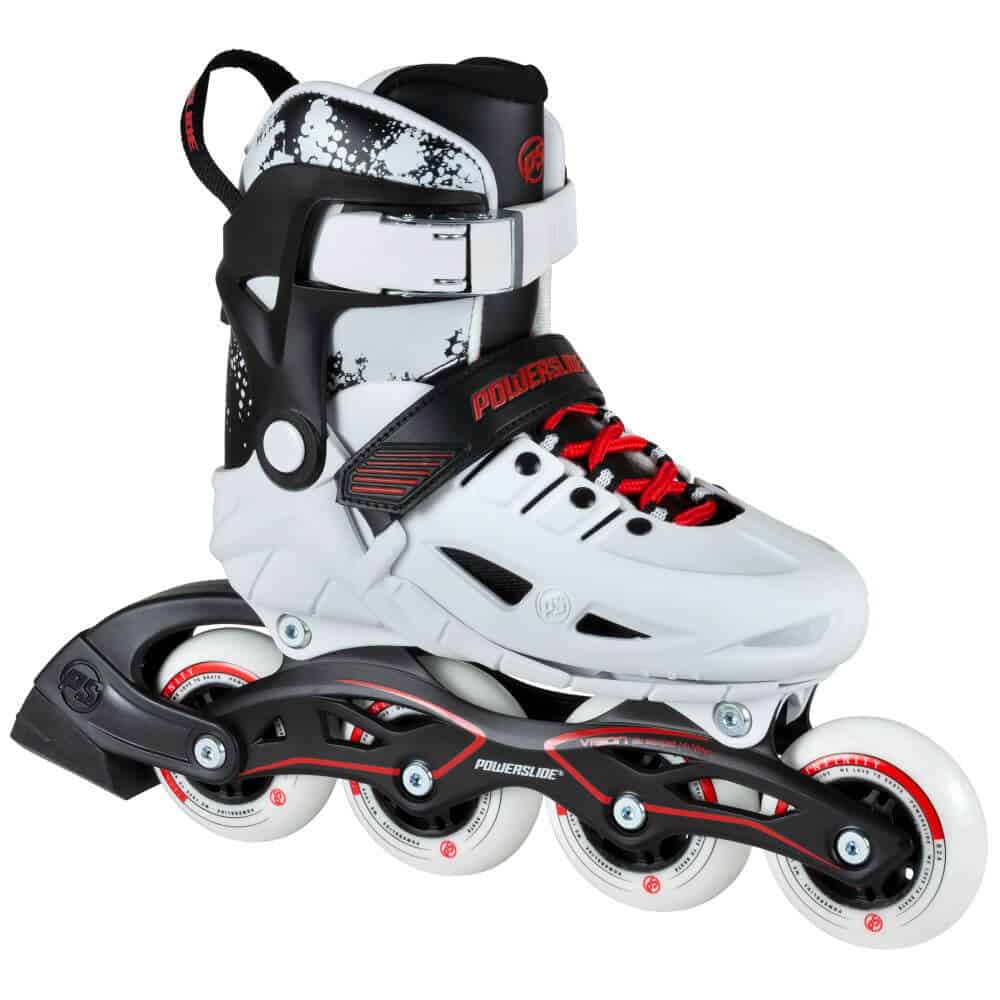 POWERSLIDE Phuzion Universe White 4W | 4x 68mm 88A Spinner Wheels | Kinder Inlineskates | Größenverstellbar