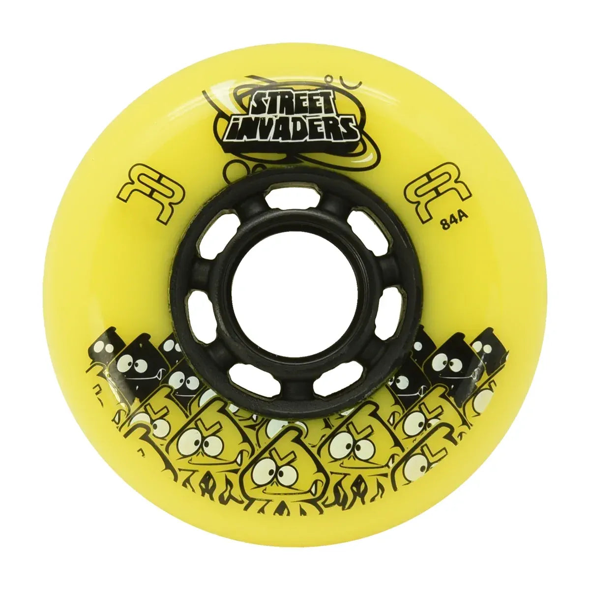 SKAFRWL-SI72-BK FR - STREET INVADERS WHEEL II 72mm 84A | 4-Pack | Freestyle Slalom Inline Rollen | Inline Skating Rollen Inline Skating Wheels Rollerblading Wheels Inline Skating Rollerblading Inlineskaterollen Skating Wheels for Rollerblader  Rollen für Inlineskater Lörrach Freiburg Basel Inliner Richtige Größe right Size for Rollerblades Langhaltende Inlineskaterollen Longlasting Wheels for Rollerblading Skateschule und Skateshop Weil am Rhein SkaMiDan Deutschland Germany

