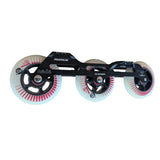 POWERSLIDE Trinity Nexus Rocker Frame RTR Black & White – Spinner Rollen 3× 84mm/3× 90mm 88A | Slalom & Freestyle Inline Skating Rahmen