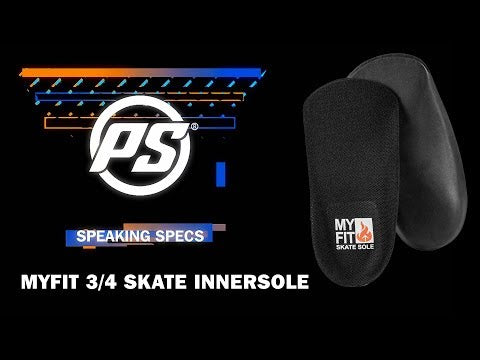 MYFIT Skatesole 3/4 Insole – Black | For More Forefoot Space